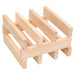 Wooden building block structure made from natural rectangular blocks, STEM learning toy