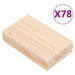 Stack of rectangular wooden building blocks with 'x78' quantity label