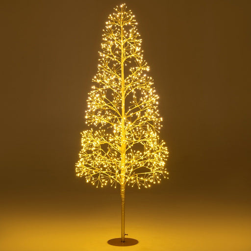 1500 LED Warm White Lighted Cedar Tree with Grounds Stakes 1.5m - Little and Giant Explorers Costway