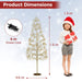 1500 LED Warm White Lighted Cedar Tree with Grounds Stakes 1.5m - Little and Giant Explorers Costway