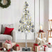 150cm Artificial Christmas Tree - White | LED Strip Lights - White and Grey Baubles VIDAXL - Little and Giant Explorers vidaXL