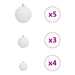 150cm Artificial Christmas Tree - White | LED Strip Lights - White and Grey Baubles VIDAXL - Little and Giant Explorers vidaXL