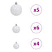 150cm Artificial Christmas Tree - White | LED Strip Lights - White and Grey Baubles VIDAXL - Little and Giant Explorers vidaXL