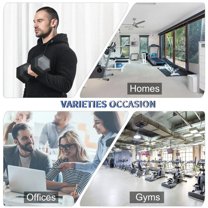 2 x 15kg Rubber Hex Dumbbell Portable Hand Weights - Little and Giant Explorers HOMCOM