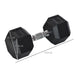 2 x 15kg Rubber Hex Dumbbell Portable Hand Weights - Little and Giant Explorers HOMCOM