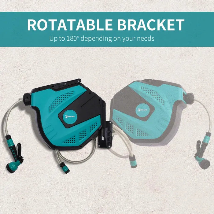 15m Retractable Water Hose Reel – Wall Mounted or Portable | Auto Rewind System DURHAND - Little and Giant Explorers DURHAND