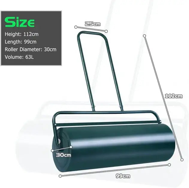 16-Gallon Lawn Roller – Green Steel Garden Roller | Push and Tow Design COSTWAY - Little and Giant Explorers Costway