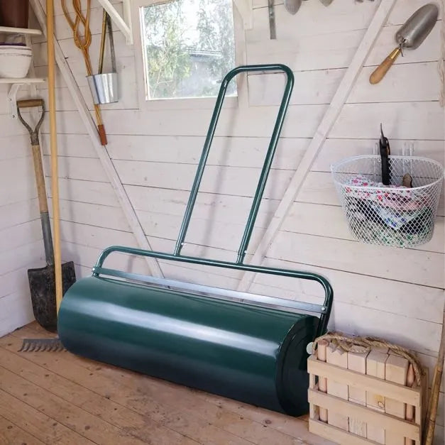 16-Gallon Lawn Roller – Green Steel Garden Roller | Push and Tow Design COSTWAY - Little and Giant Explorers Costway