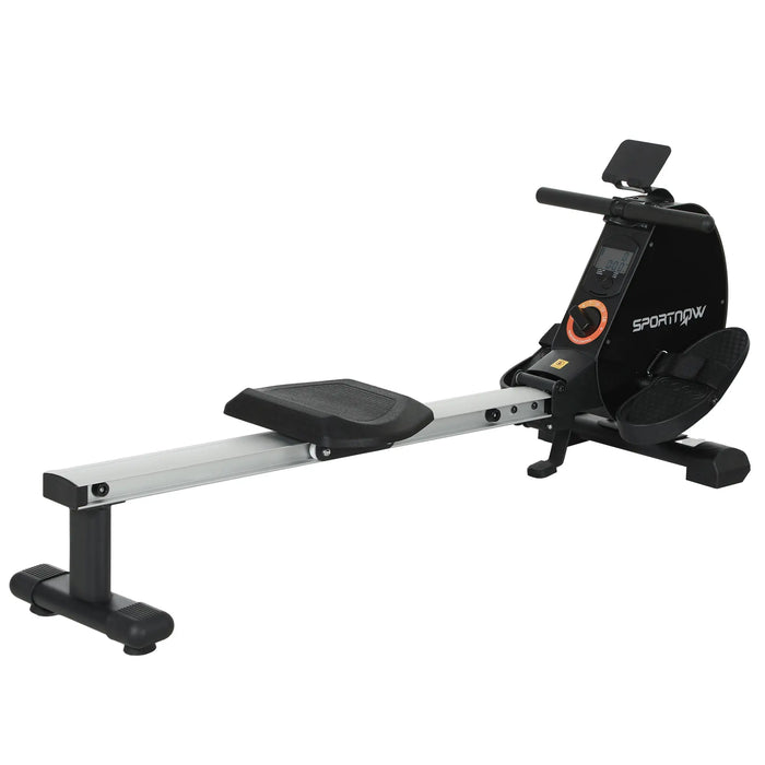 16-Level Magnetic Rower Machine with Dual Aluminium Slid Rail and LCD Monitor - Little and Giant Explorers SPORTNOW