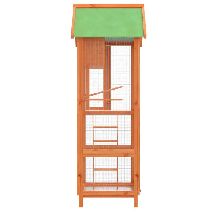 160cm Large Outdoor Wooden Bird House Aviary - Brown Pine Wood | Nesting Box VIDAXL - Little and Giant Explorers vidaXL