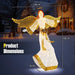 160cm Pre-Lit Christmas Angel Decoration – Warm White Glow | 180 LED Lights COSTWAY - Little and Giant Explorers Costway