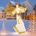 160cm Pre-Lit Christmas Angel Decoration – Warm White Glow | 180 LED Lights COSTWAY - Little and Giant Explorers Costway