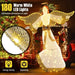 160cm Pre-Lit Christmas Angel Decoration – Warm White Glow | 180 LED Lights COSTWAY - Little and Giant Explorers Costway