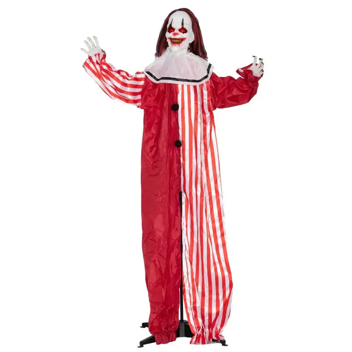 165cm Animated Halloween Clown Prop - Life Size | Sound, Light and Motion Effects OUTSUNNY - Little and Giant Explorers Outsunny