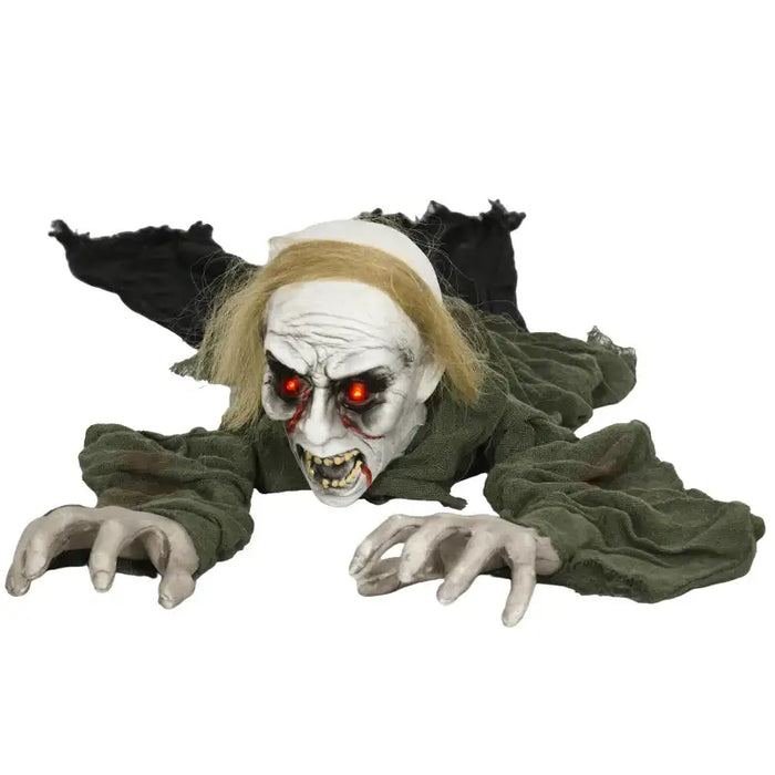 167cm Animated Crawling Zombie Prop | Sound, Light and Motion Effects HOMCOM - Little and Giant Explorers HOMCOM