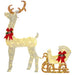 170 LED Light Reindeer and Sleigh - Little and Giant Explorers Outsunny