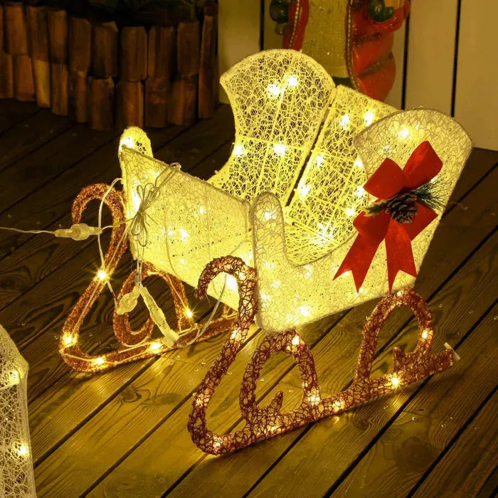 170 LED Light Reindeer and Sleigh - Little and Giant Explorers Outsunny