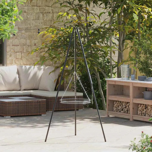 170cm Metal Campfire Tripod – Black | Outdoor Cooking Stand VIDAXL - Little and Giant Explorers vidaXL