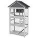 171cm Large Outdoor Bird Cage – Grey | Wooden Aviary - Stands, Ladders and Birdhouse PAWHUT - Little and Giant Explorers PawHut