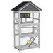 171cm Large Outdoor Bird Cage – Grey | Wooden Aviary - Stands, Ladders and Birdhouse PAWHUT - Little and Giant Explorers PawHut