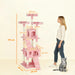 173cm Cat Tree Tower - Pink | Perches, Cat Houses, Scratching Boards and Toys PAWHUT - Little and Giant Explorers PawHut
