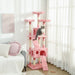 173cm Cat Tree Tower - Pink | Perches, Cat Houses, Scratching Boards and Toys PAWHUT - Little and Giant Explorers PawHut