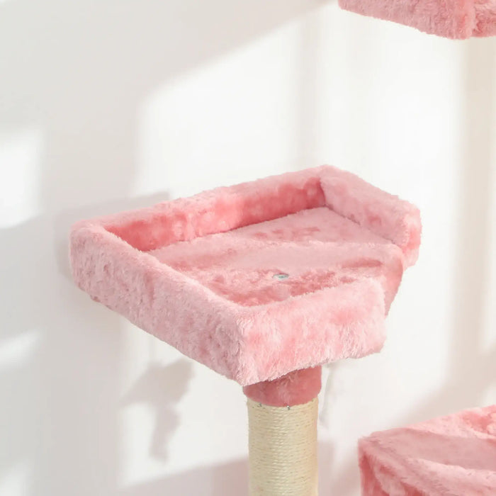 173cm Cat Tree Tower - Pink | Perches, Cat Houses, Scratching Boards and Toys PAWHUT - Little and Giant Explorers PawHut