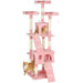 173cm Cat Tree Tower - Pink | Perches, Cat Houses, Scratching Boards and Toys PAWHUT - Little and Giant Explorers PawHut