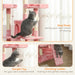 173cm Cat Tree Tower - Pink | Perches, Cat Houses, Scratching Boards and Toys PAWHUT - Little and Giant Explorers PawHut
