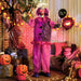 175cm Animated Halloween Clown with Balloon - Life Size | Sound, Light and Motion Effects OUTSUNNY - Little and Giant Explorers Outsunny