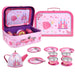 18-Piece Tin Tea Set with Carry Case – Fairy Tale | Pretend Picnic and Tea Party Playset SOKA® - Little and Giant Explorers SOKA Play Imagine Learn