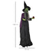 180cm Animated Standing Halloween Witch with Apple | Sound, Motion and Light Effects HOMCOM - Little and Giant Explorers HOMCOM