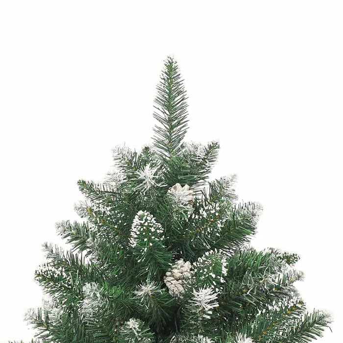 180cm Artificial Christmas Tree – Green PVC Tree | LED Strip Lights, Pine Cones and Baubles VIDAXL - Little and Giant Explorers vidaXL