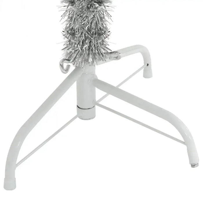 Artificial Half Christmas Tree with Stand in Silver 180cm - Little and Giant Explorers vidaXL