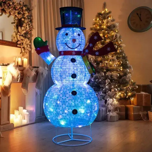 180cm Lighted Snowman Christmas Decoration | 8 Lighting Modes and Remote Control COSTWAY - Little and Giant Explorers vidaXL