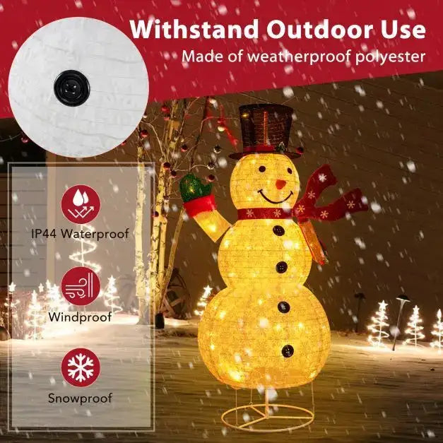 180cm Lighted Snowman Christmas Decoration | 8 Lighting Modes and Remote Control COSTWAY - Little and Giant Explorers vidaXL
