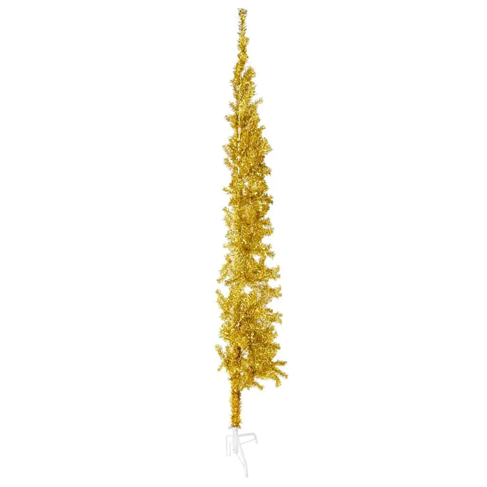 180cm Slim Artificial Half Christmas Tree with Stand - Gold | Space-Saving Design VIDAXL - Little and Giant Explorers vidaXL