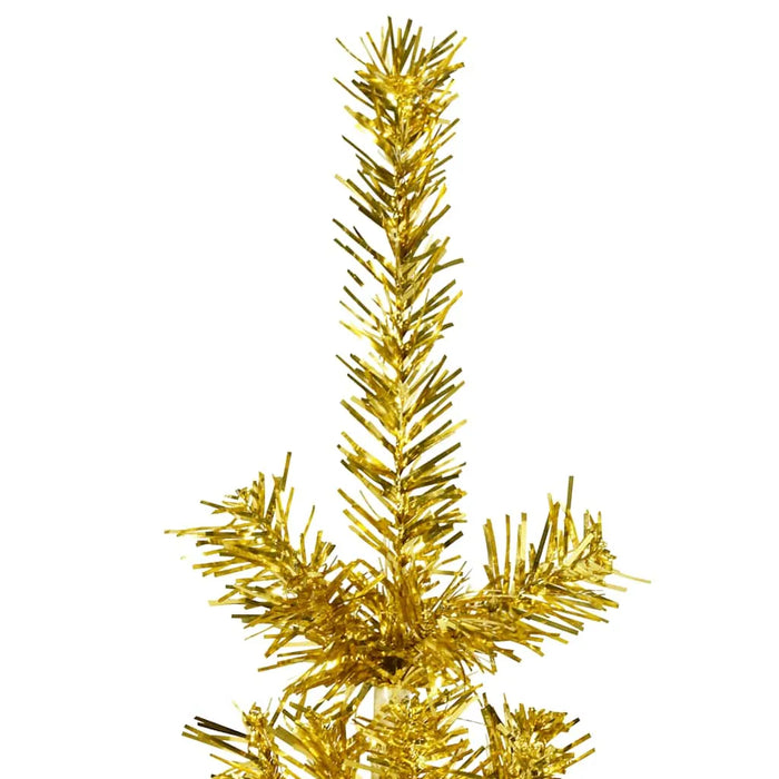 180cm Slim Artificial Half Christmas Tree with Stand - Gold | Space-Saving Design VIDAXL - Little and Giant Explorers vidaXL