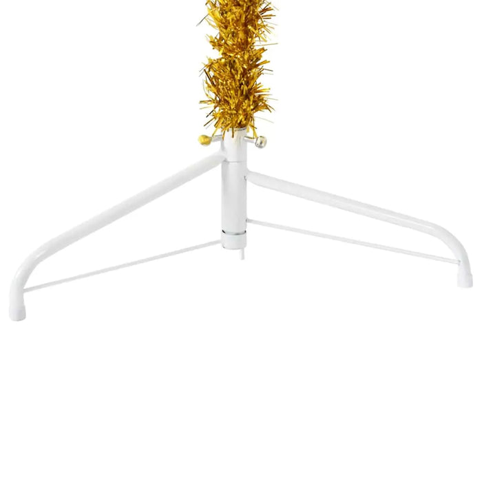 180cm Slim Artificial Half Christmas Tree with Stand - Gold | Space-Saving Design VIDAXL - Little and Giant Explorers vidaXL