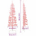 180cm Slim Artificial Half Christmas Tree with Stand - Pink | Space-Saving Design VIDAXL - Little and Giant Explorers vidaXL
