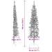 180cm Slim Artificial Half Christmas Tree with Stand - Silver | Space-Saving Design VIDAXL - Little and Giant Explorers vidaXL