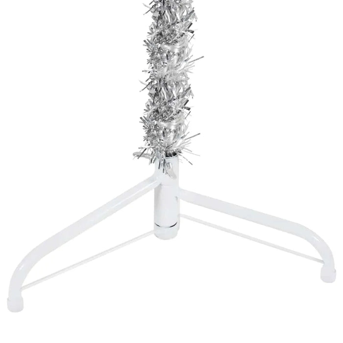180cm Slim Artificial Half Christmas Tree with Stand - Silver | Space-Saving Design VIDAXL - Little and Giant Explorers vidaXL