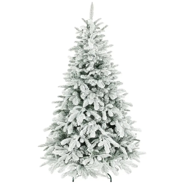 180cm Snow-Flocked Christmas Tree | 1182 Moulded Branch Tips - Flame-Retardant HOMCOM - Little and Giant Explorers HOMCOM