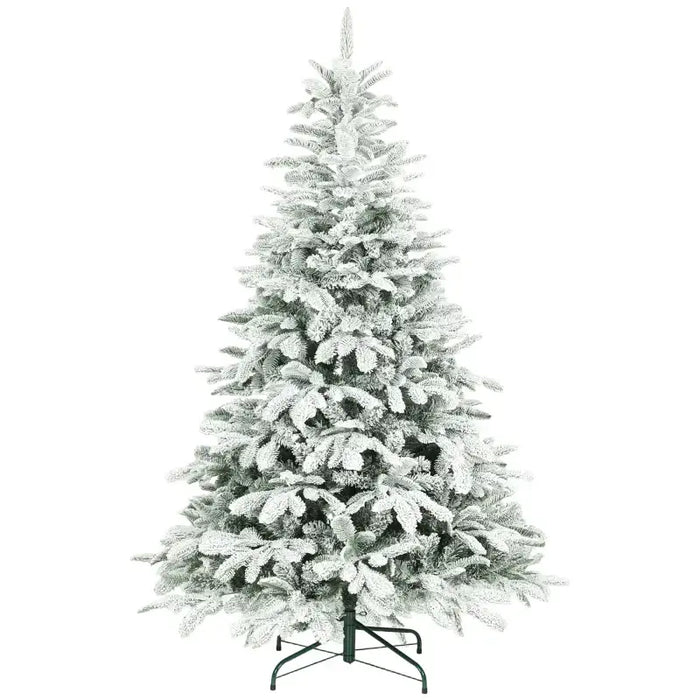 180cm Snow-Flocked Christmas Tree | 1182 Moulded Branch Tips - Flame-Retardant HOMCOM - Little and Giant Explorers HOMCOM
