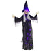183cm Animated Hanging Halloween Witch - LED Light Effects and Body | Sound Effects OUTSUNNY - Little and Giant Explorers Outsunny