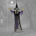 183cm Life-Size Hanging Witch Halloween Decoration | Sound and Motion Activated OUTSUNNY - Little and Giant Explorers Outsunny