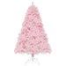 185cm Pink Candy Christmas Tree - 808 Branch Tips | 350 LED Lights - Hinged Design COSTWAY - Little and Giant Explorers Costway