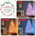 185cm Pink Candy Christmas Tree - 808 Branch Tips | 350 LED Lights - Hinged Design COSTWAY - Little and Giant Explorers Costway