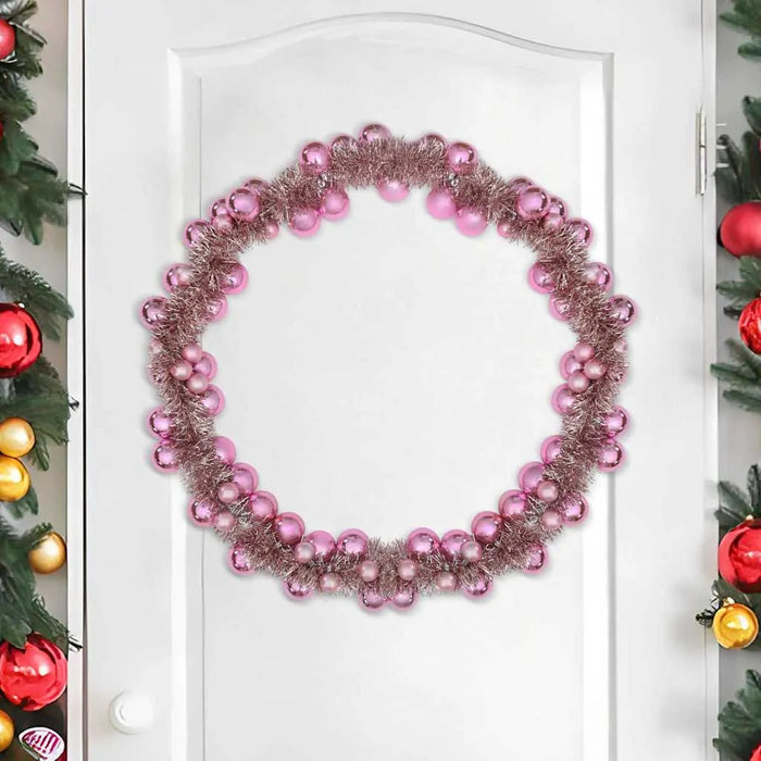 186cm Christmas Ball Garland – Pink | Lightweight - Indoor and Outdoor Festive Décor VIDAXL - Little and Giant Explorers vidaXL