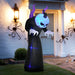 2.1m Inflatable Halloween Ghost with Horns | LED and Flame Lights OUTSUNNY - Little and Giant Explorers Outsunny